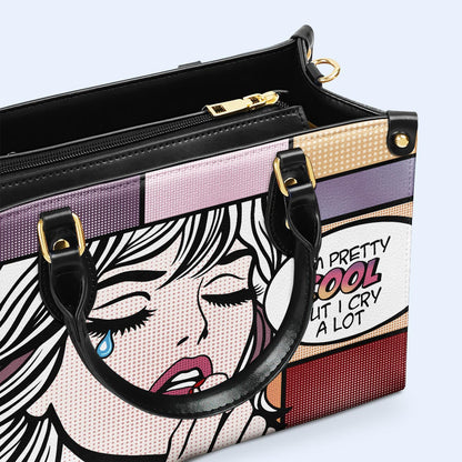 Soy bastante genial - Bolso de mano de cuero personalizado - DB13