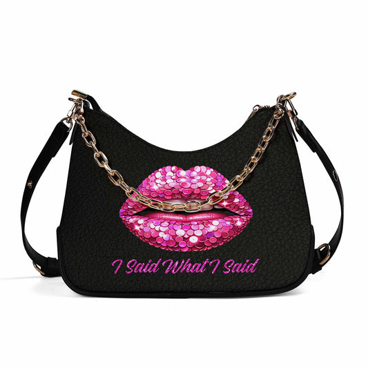Dije lo que dije: bolso de mano con cadena personalizada y bandolera - DB14CH
