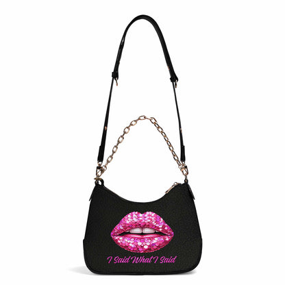 J'ai dit ce que j'ai dit - Sac à main bandoulière personnalisé avec chaîne - DB14CH