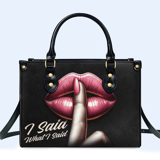 Dije lo que dije - Bolso de mano de cuero personalizado - DB15