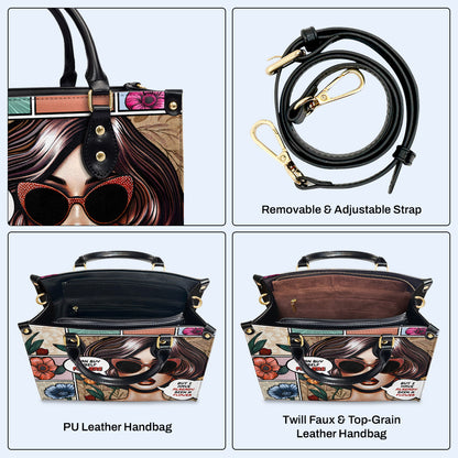 J'ai déjà été une fleur - Sac à main en cuir personnalisé - DB17
