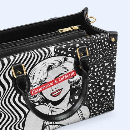 Caro y difícil: bolso de mano de cuero personalizado - DB19