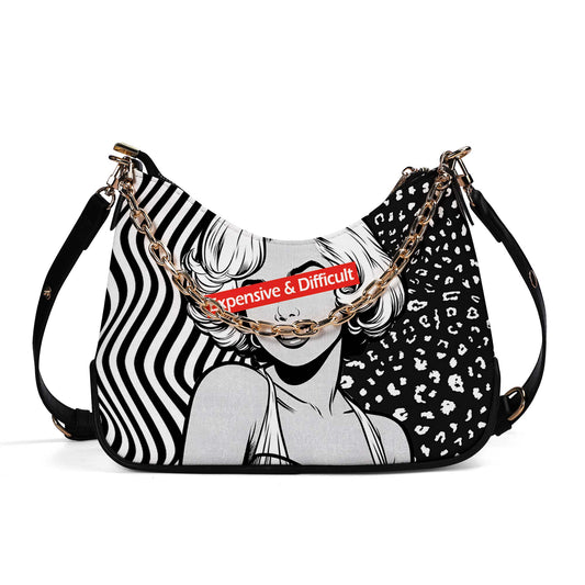 Caro y difícil: bolso de mano personalizado con cadena tipo bandolera - DB19CH