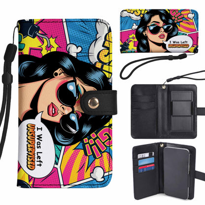 Me dejaron sin supervisión - Cartera de cuero personalizada para teléfono - DB22PW