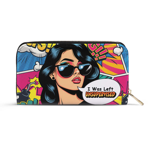 Me dejaron sin supervisión - Cartera de piel para mujer - DB22WL