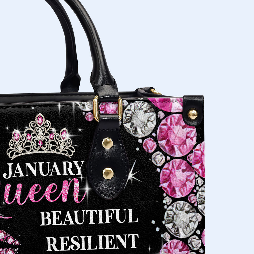 Sac à main en cuir personnalisé « Mois Reine » - DB24
