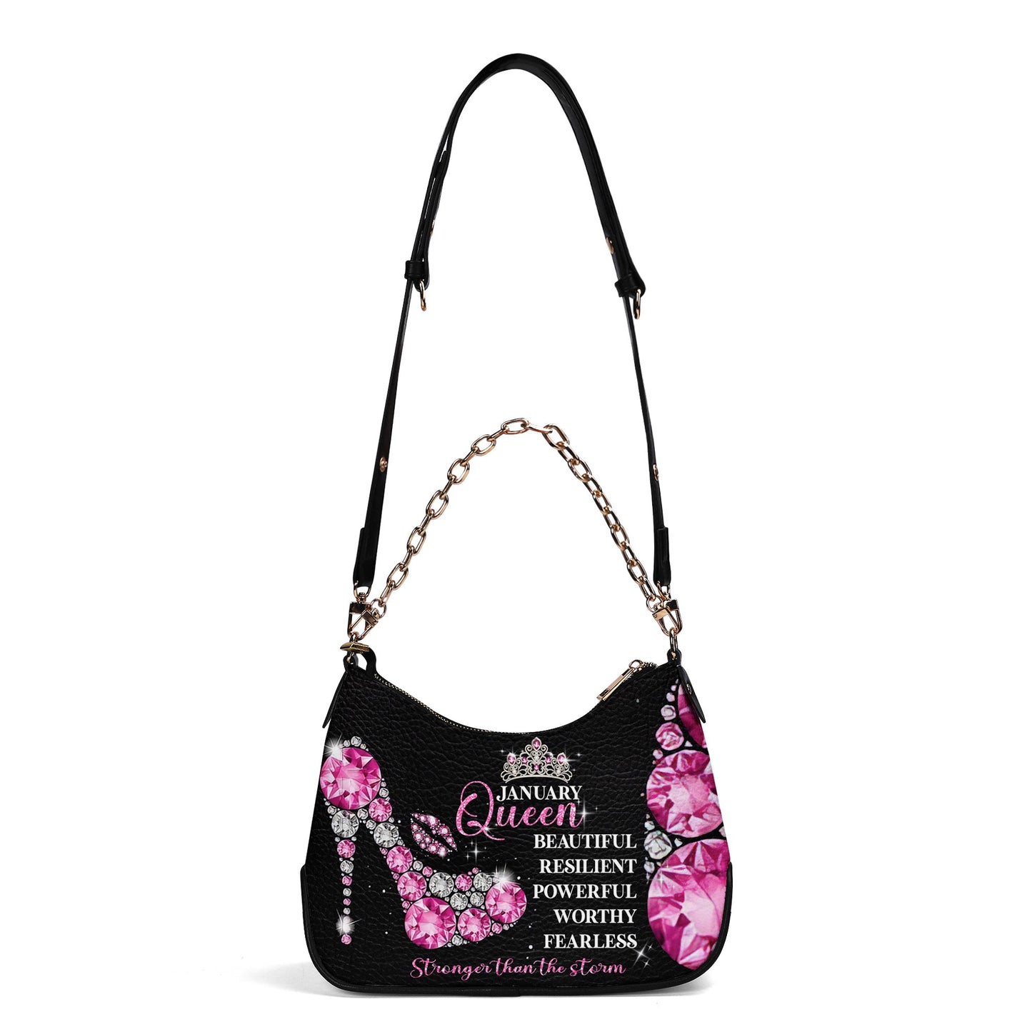 Month Queen - Personalized Custom Chain Crossbody Handbag - DB24CH