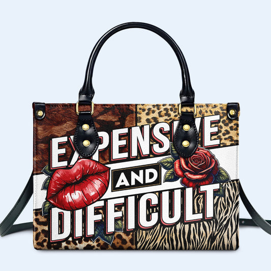 Caro y difícil: bolso de mano de cuero personalizado - DB25