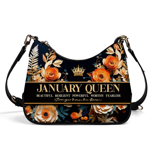 3-Line Custom Text - Month Queen - Personalized Chain Crossbody Handbag - DB27CH