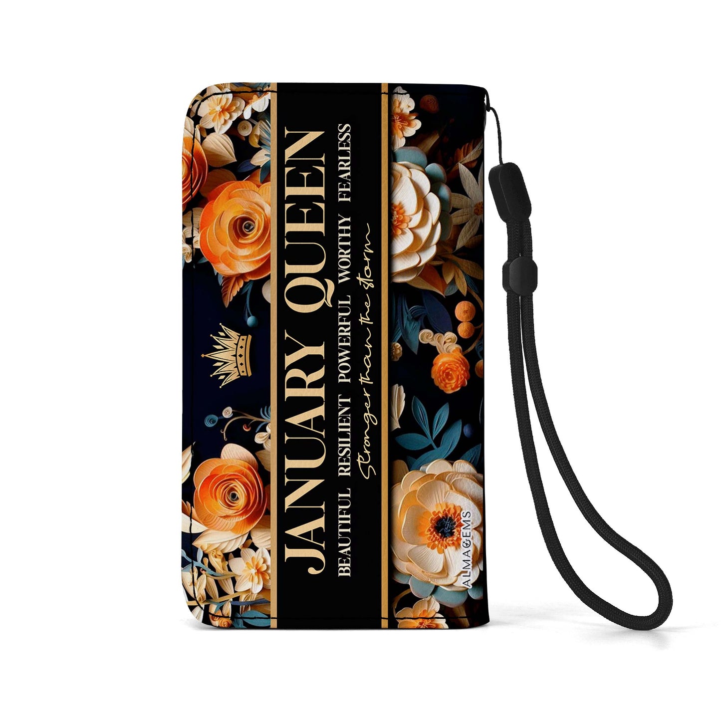 Month Queen - Personalized Custom Phone Leather Wallet - DB27PW