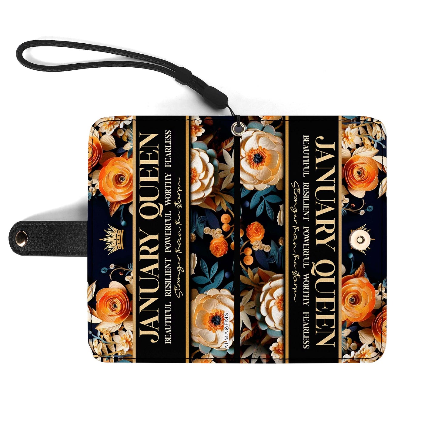 Month Queen - Personalized Custom Phone Leather Wallet - DB27PW