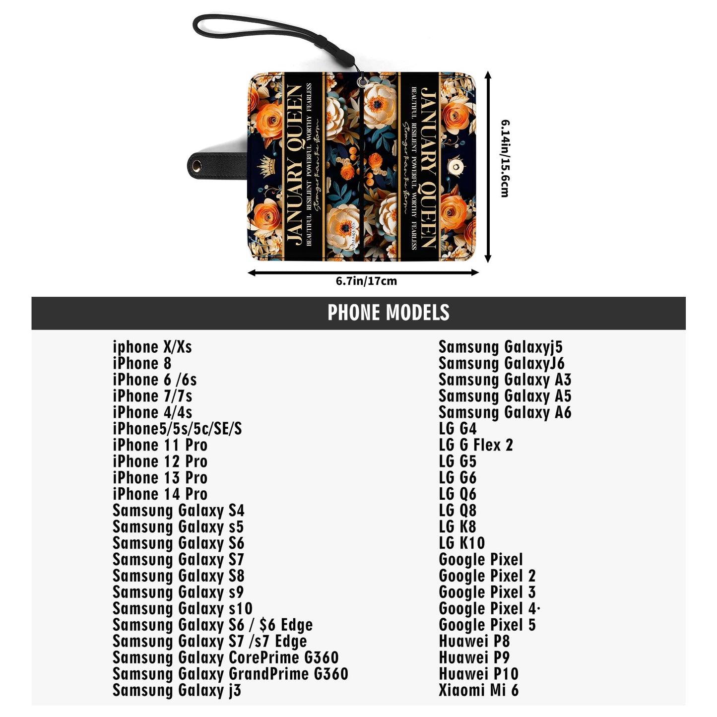 Month Queen - Personalized Custom Phone Leather Wallet - DB27PW