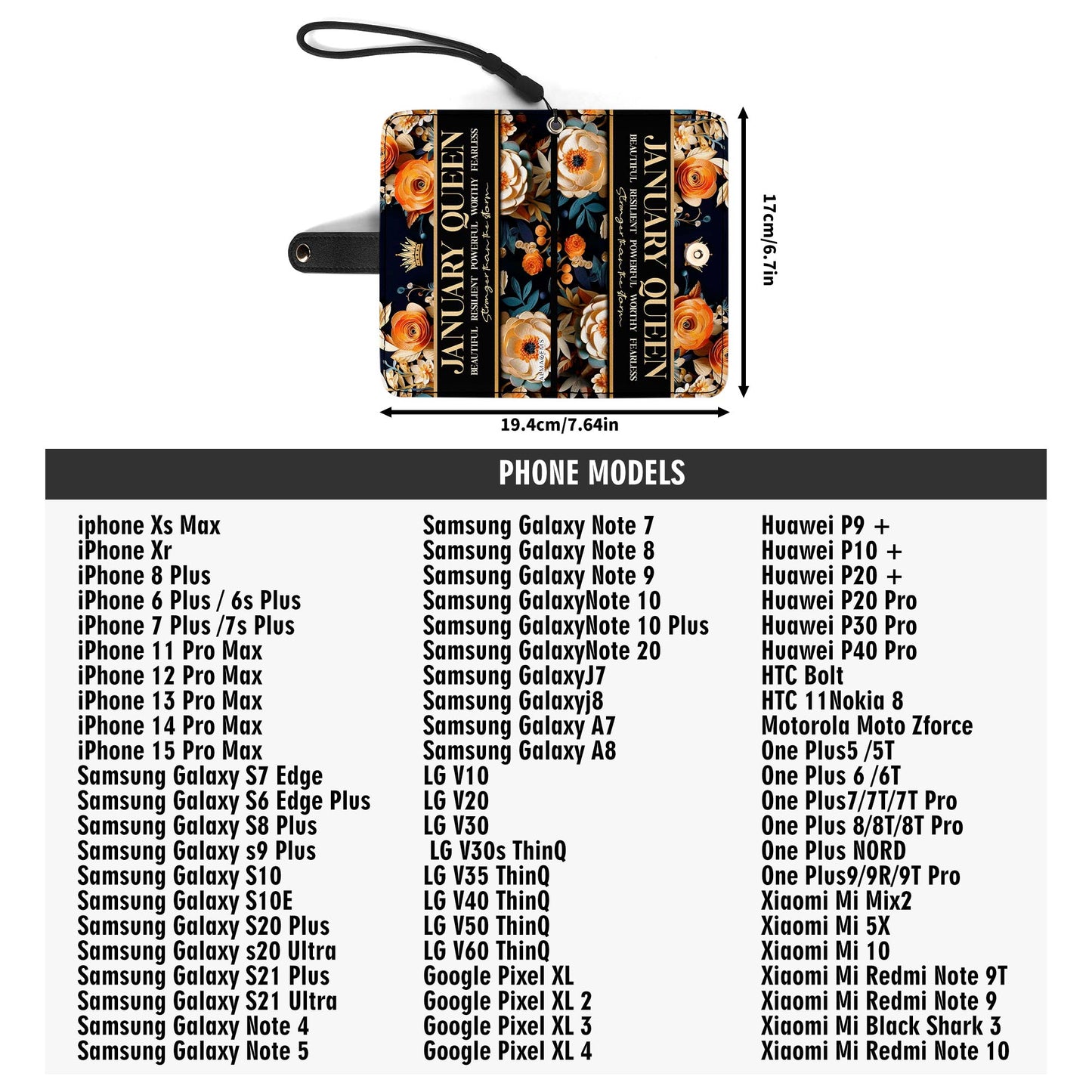 Month Queen - Personalized Custom Phone Leather Wallet - DB27PW