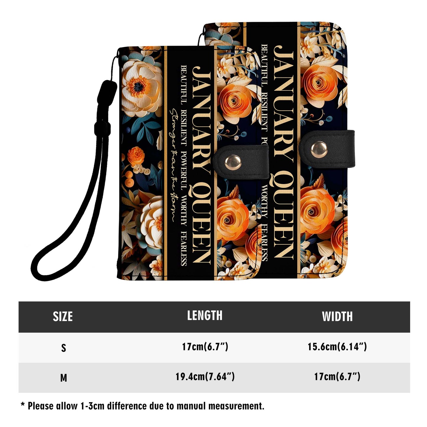Month Queen - Personalized Custom Phone Leather Wallet - DB27PW