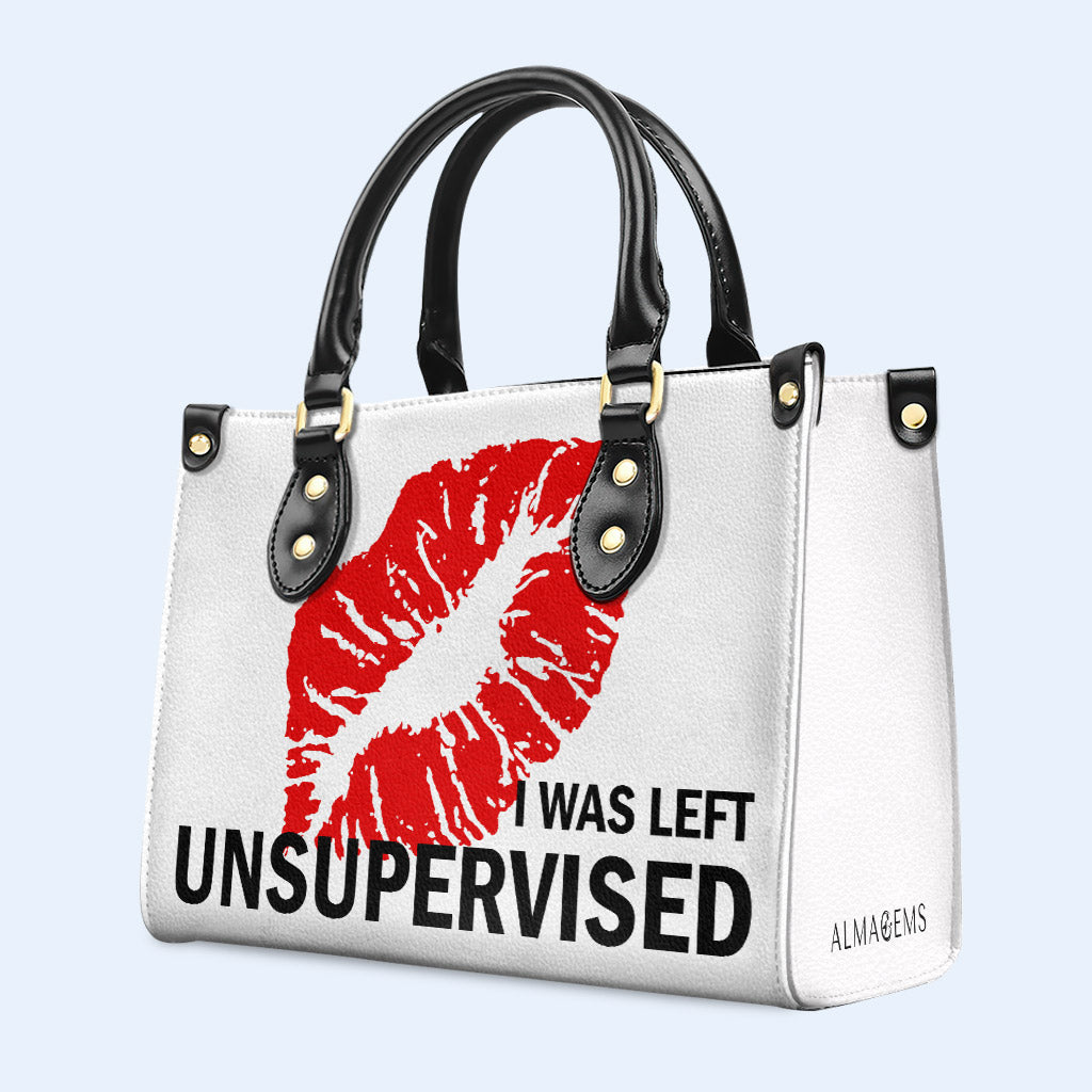 Me dejaron sin supervisión - Bolso de cuero personalizado - DB32