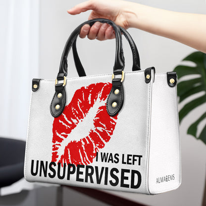 Me dejaron sin supervisión - Bolso de cuero personalizado - DB32