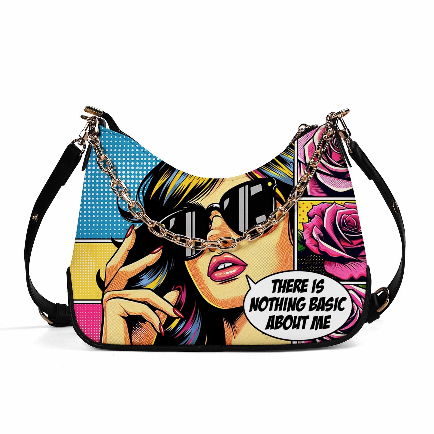 There Is Nothing Basic About Me - Personalized Custom Chain Crossbody Handbag - DB35CH