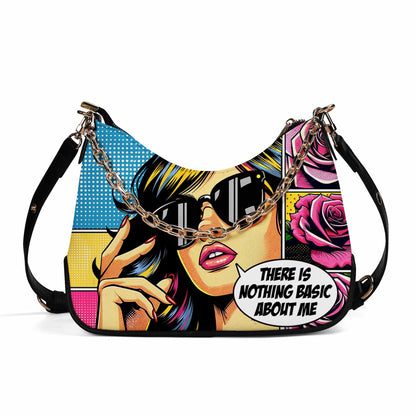 There Is Nothing Basic About Me - Personalized Custom Chain Crossbody Handbag - DB35CH