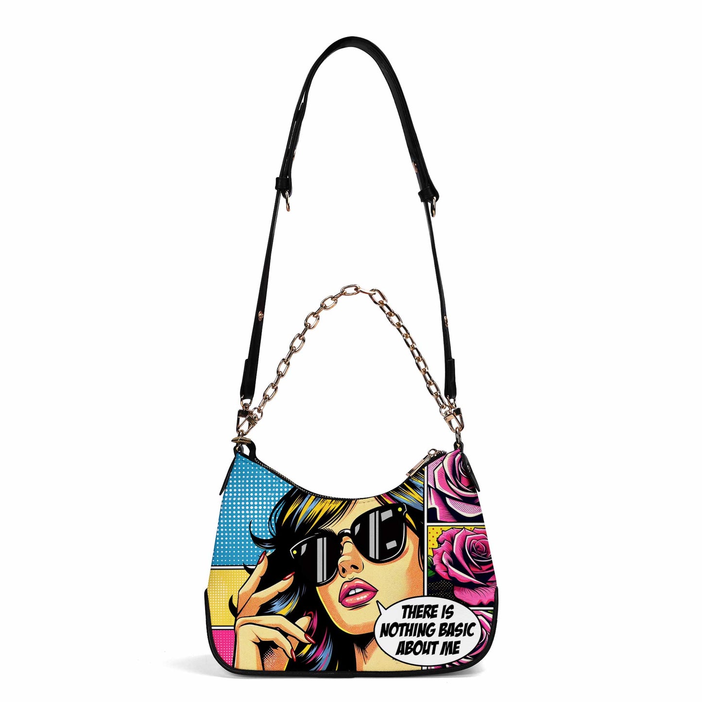 There Is Nothing Basic About Me - Personalized Custom Chain Crossbody Handbag - DB35CH