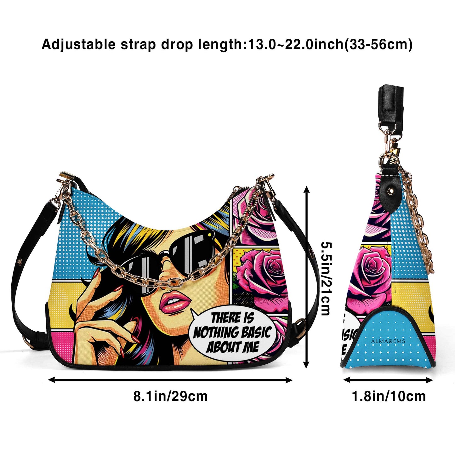 There Is Nothing Basic About Me - Personalized Custom Chain Crossbody Handbag - DB35CH