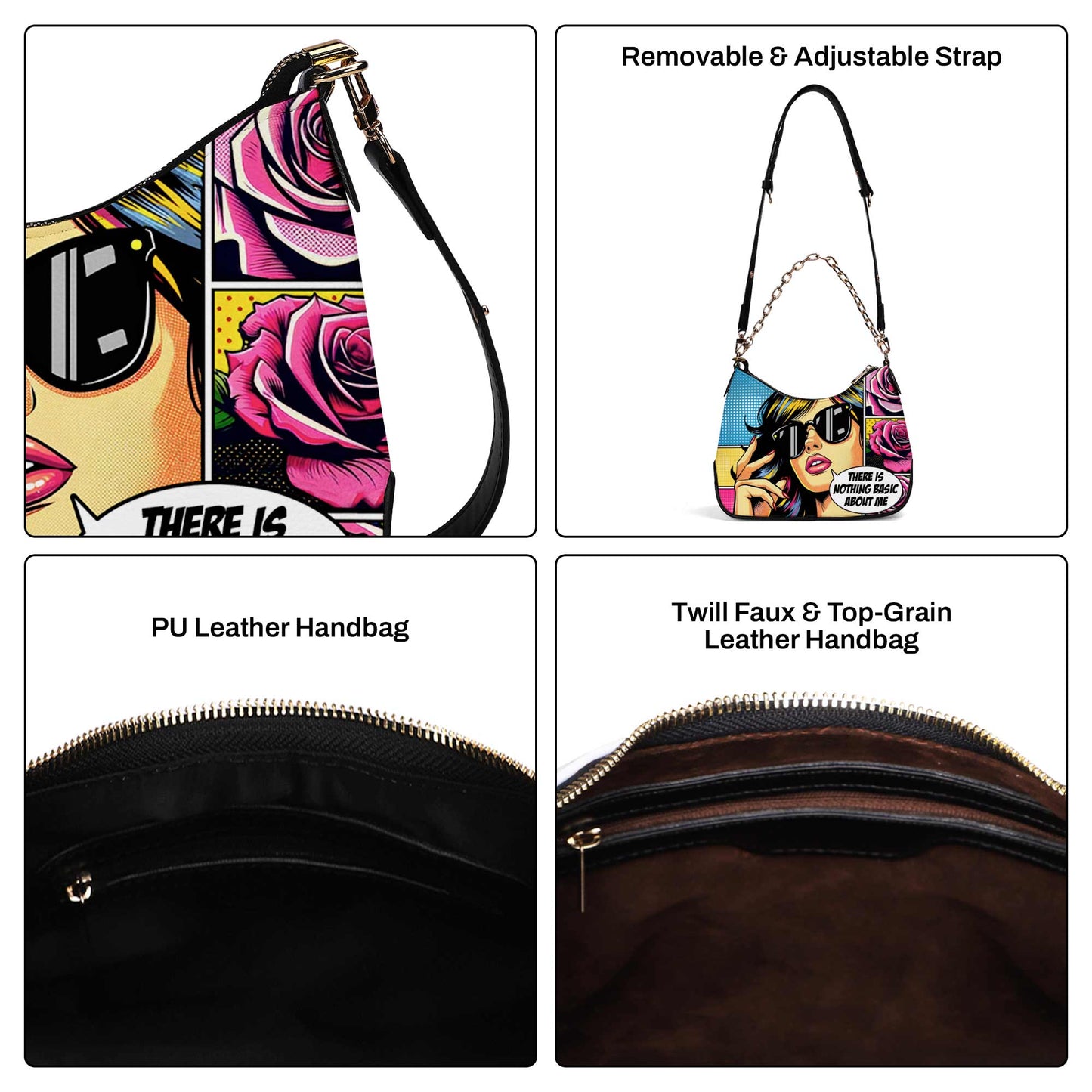 There Is Nothing Basic About Me - Personalized Custom Chain Crossbody Handbag - DB35CH