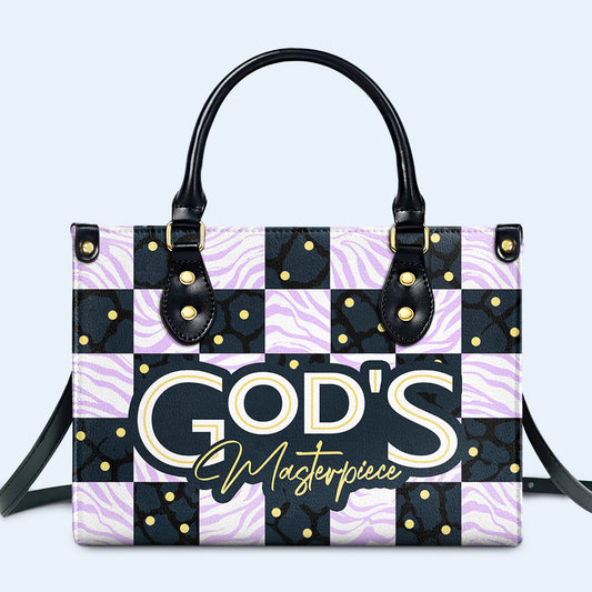 La obra maestra de Dios: bolso de mano de cuero personalizado - DB36