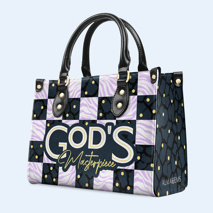 La obra maestra de Dios: bolso de mano de cuero personalizado - DB36