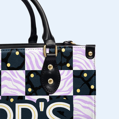 La obra maestra de Dios: bolso de mano de cuero personalizado - DB36