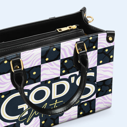 La obra maestra de Dios: bolso de mano de cuero personalizado - DB36