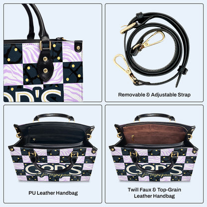 La obra maestra de Dios: bolso de mano de cuero personalizado - DB36