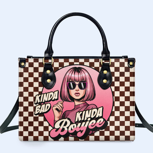 Kinda Boujee - Bolso de mano de cuero personalizado - DB46
