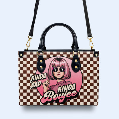 Kinda Boujee - Personalized Custom Leather Handbag - DB46