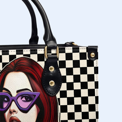 Llámame antisocial, pero no me llames así - Bolso de mano de cuero personalizado - DB47