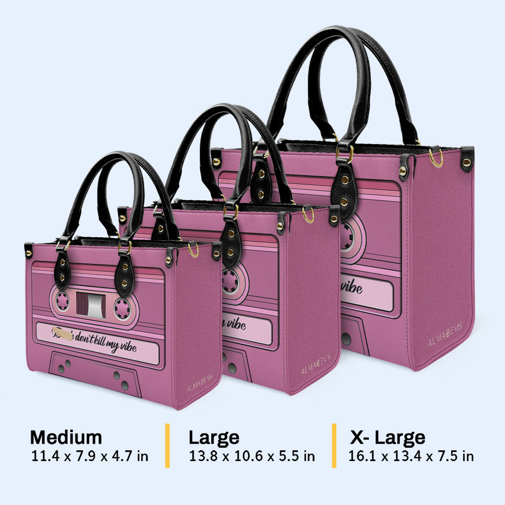 Ne tuez pas mon humeur - Sac à main en cuir personnalisé - DB51
