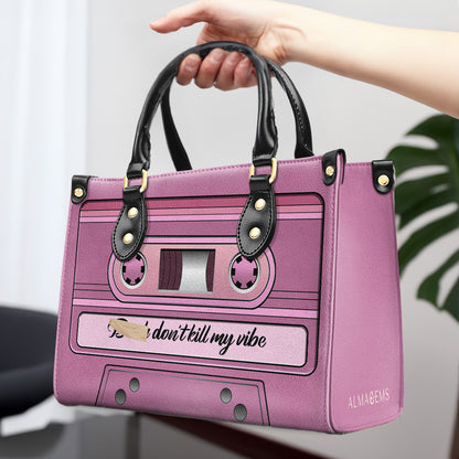 Ne tuez pas mon humeur - Sac à main en cuir personnalisé - DB51