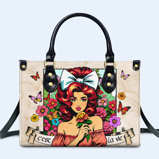 C'est La Vie - Bolso de mano de piel personalizado - DB62
