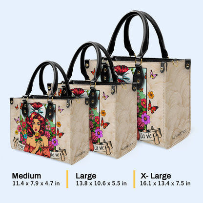 C'est La Vie - Sac à main en cuir personnalisé - DB62