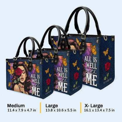 Tout va bien pour moi - Sac à main en cuir personnalisé - DB63