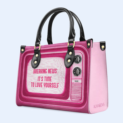 Il est temps de s'aimer soi-même - Sac à main en cuir personnalisé - DB64