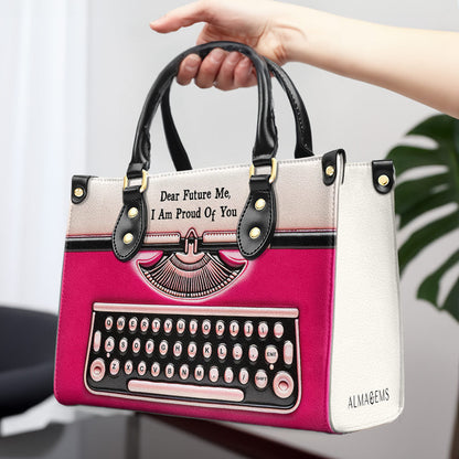 Cher futur moi - Sac à main en cuir personnalisé - DB65