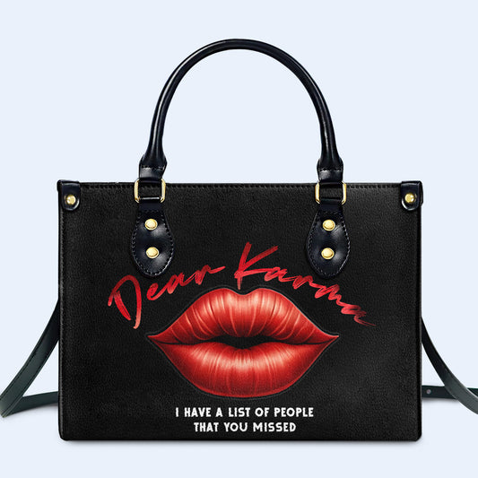 Querido Karma - Bolso de mano de cuero personalizado - DB77