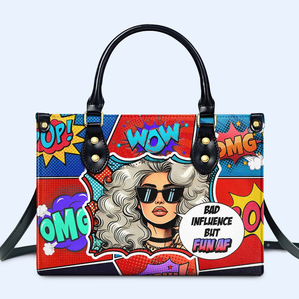 Mauvaise influence, mais super amusant ! - Sac à main en cuir personnalisé - DB87