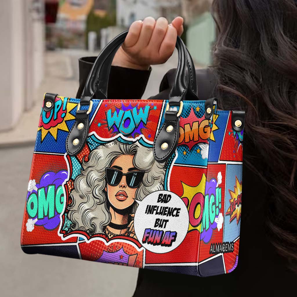 Mauvaise influence, mais super amusant ! - Sac à main en cuir personnalisé - DB87