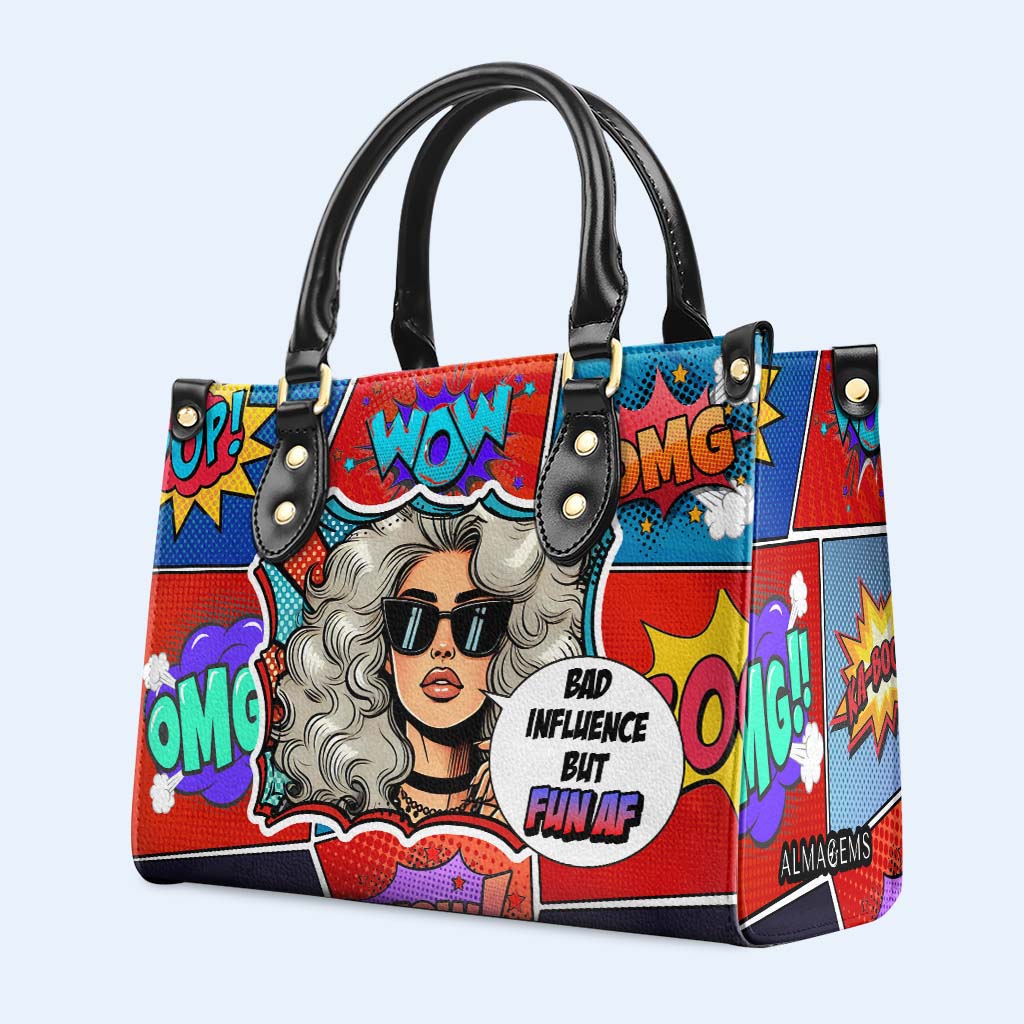 Mauvaise influence, mais super amusant ! - Sac à main en cuir personnalisé - DB87