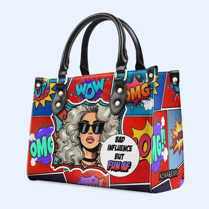Mauvaise influence, mais super amusant ! - Sac à main en cuir personnalisé - DB87