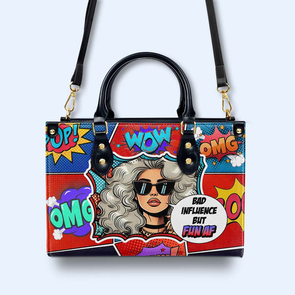 Mauvaise influence, mais super amusant ! - Sac à main en cuir personnalisé - DB87