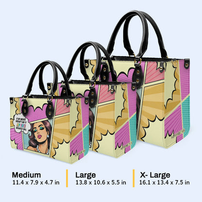 Si ma bouche ne le dit pas, mon visage le fera certainement - Sac à main en cuir personnalisé - DB88