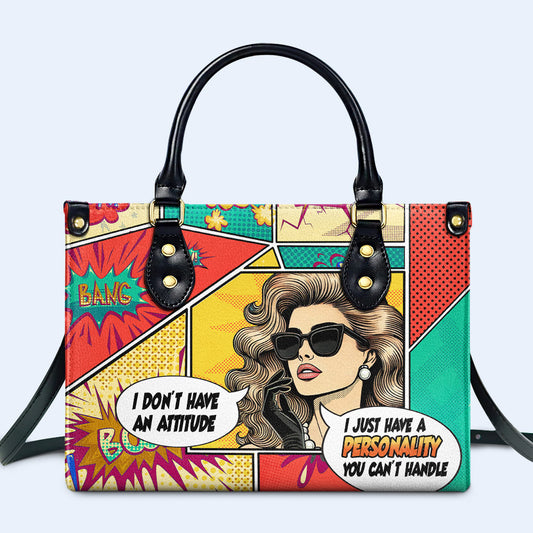 Tengo una personalidad que no puedes controlar - Bolso de cuero personalizado - DB90