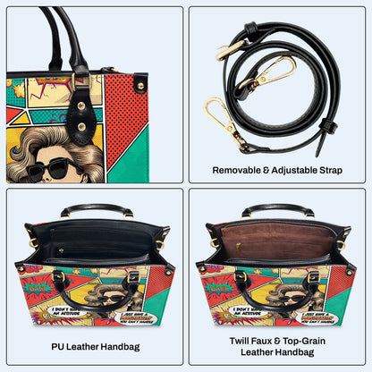 J'ai une personnalité que tu ne peux pas gérer - Sac à main en cuir personnalisé - DB90