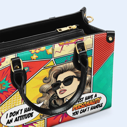 J'ai une personnalité que tu ne peux pas gérer - Sac à main en cuir personnalisé - DB90